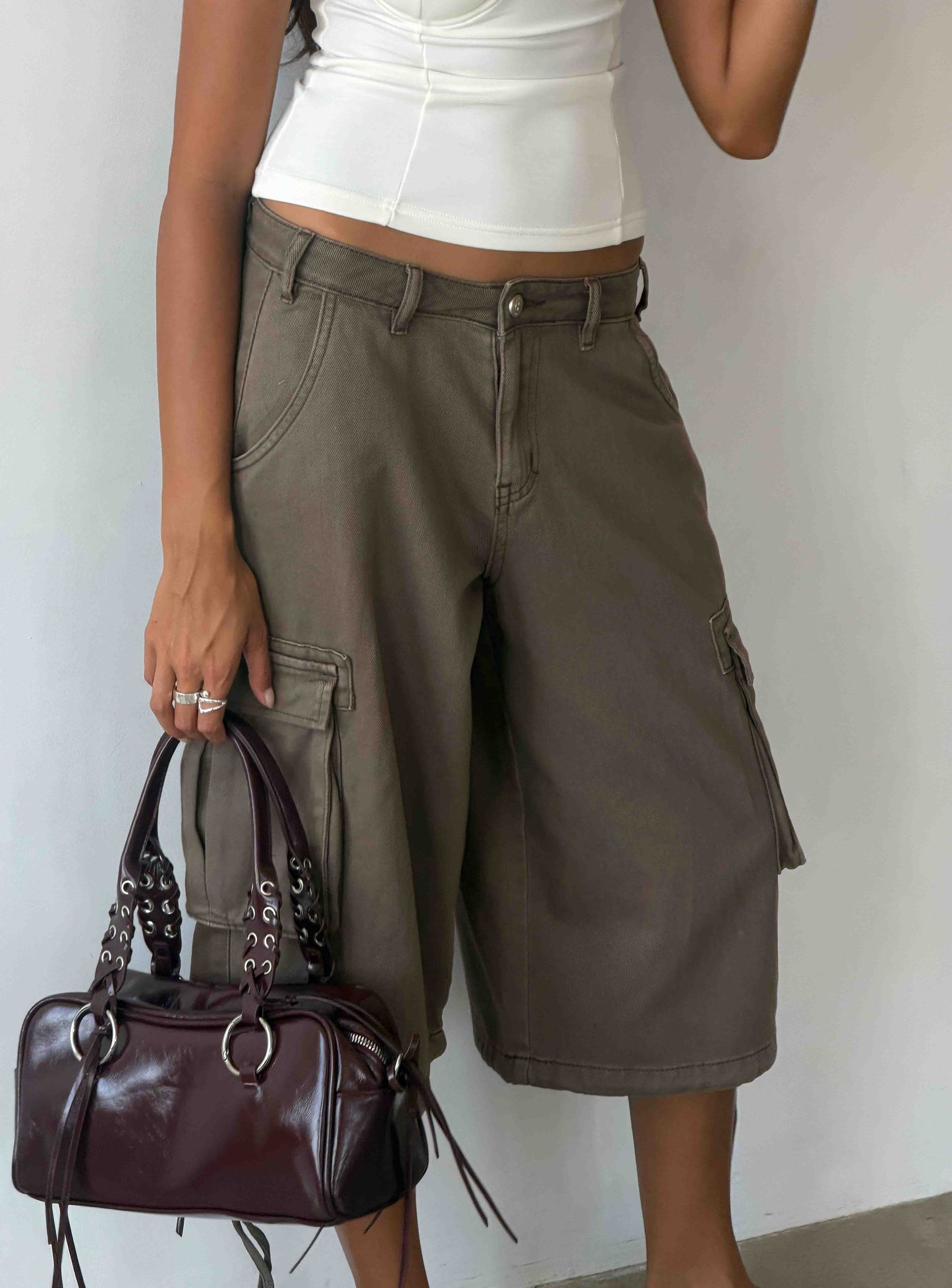 Hudsen Longline Cargo Shorts Khaki