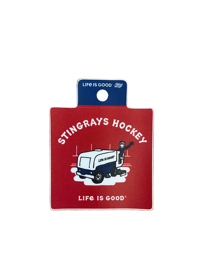 Stingrays Red Life Is Good Sticker