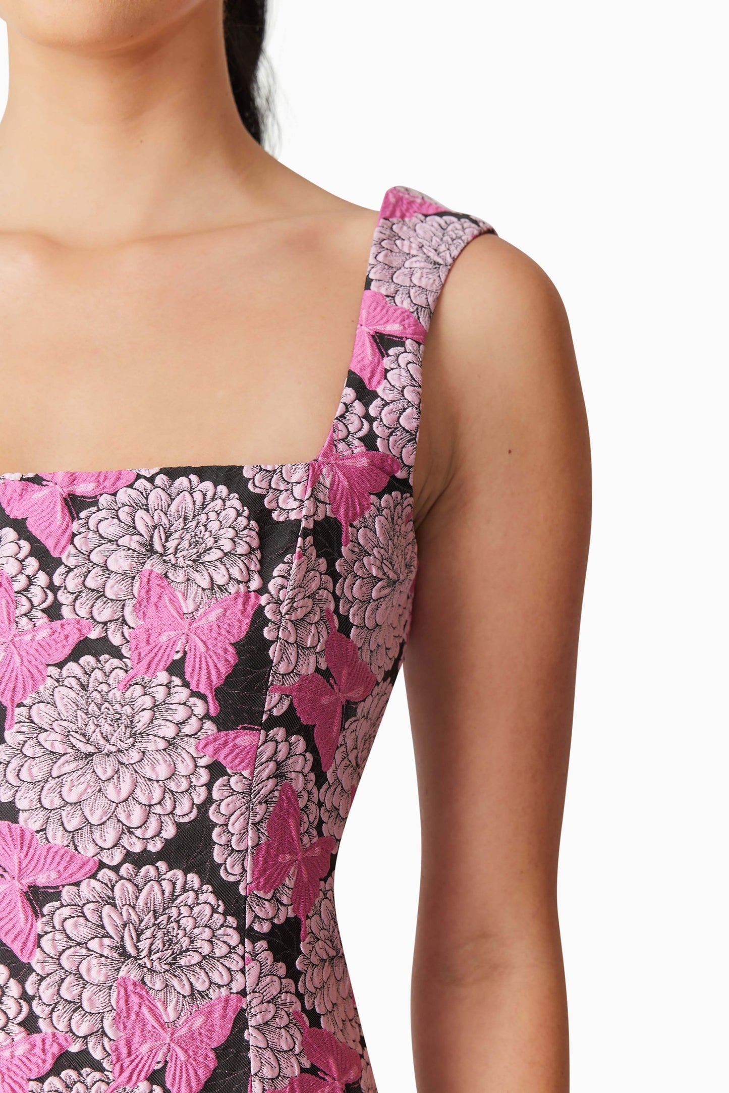 Aimee Floral Mini Dress in Pink