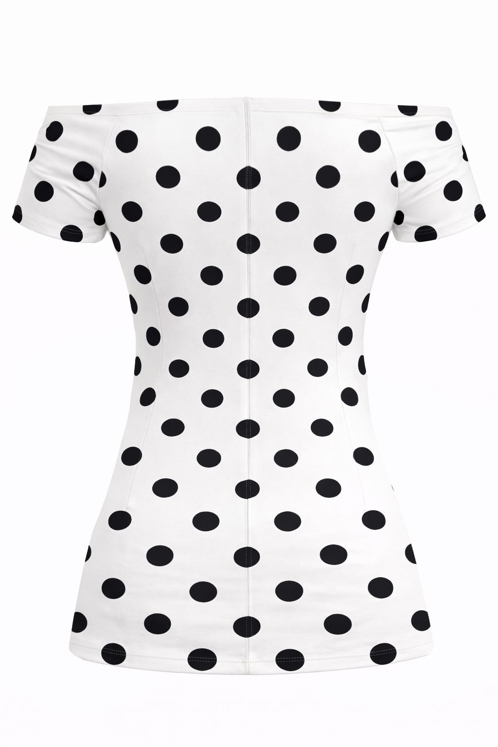 Lilian Polka Dot Off-Shoulder Top In White