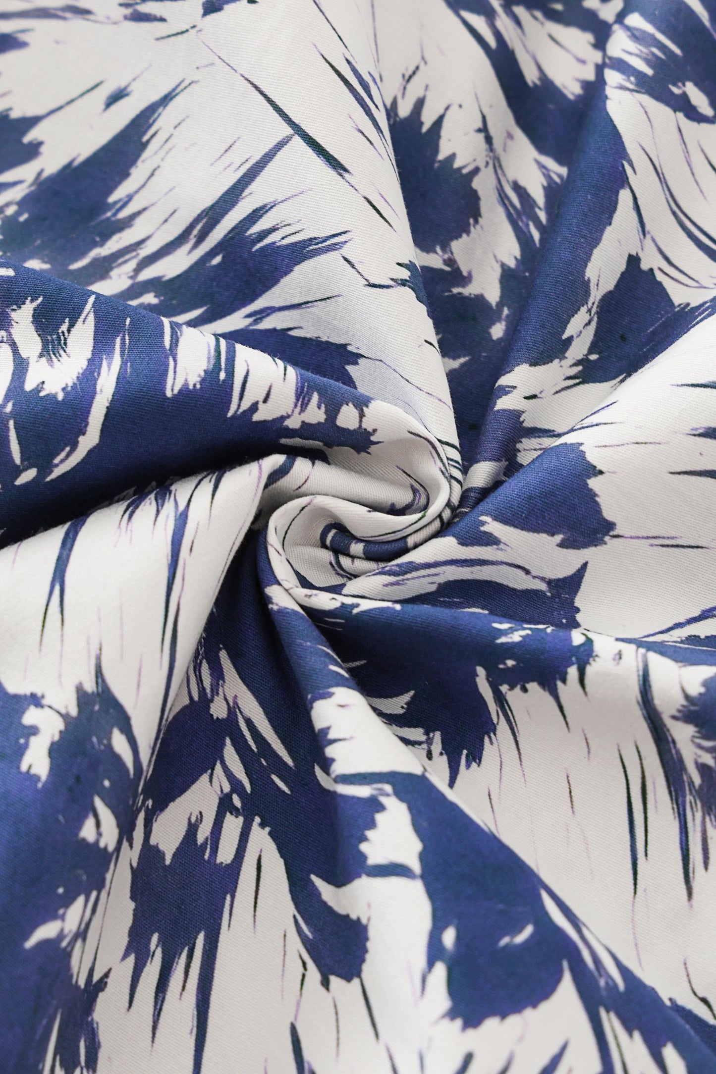 Mollie White Abstract Full Circle Shirt Dress