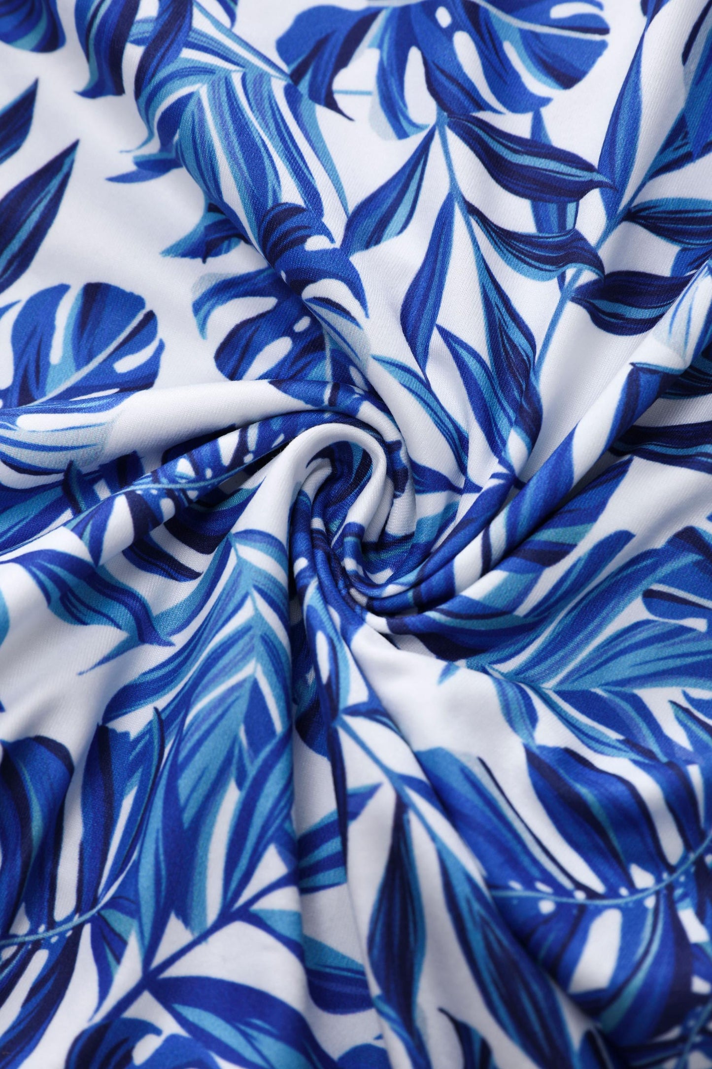 Matilda Tropical Leaf Wrap Dress in White