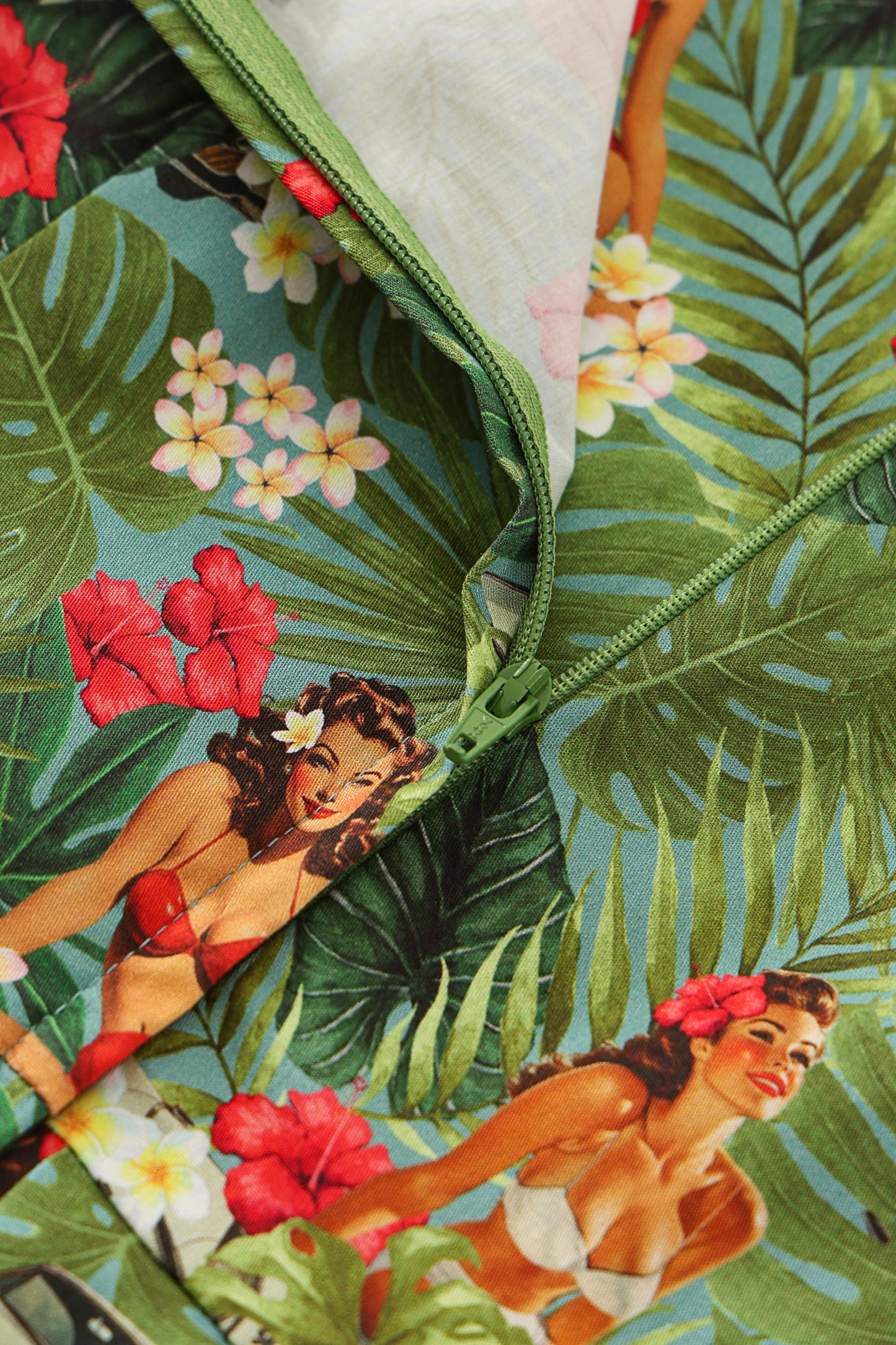 Ophelia Tropical Pinup Girl Midi Dress