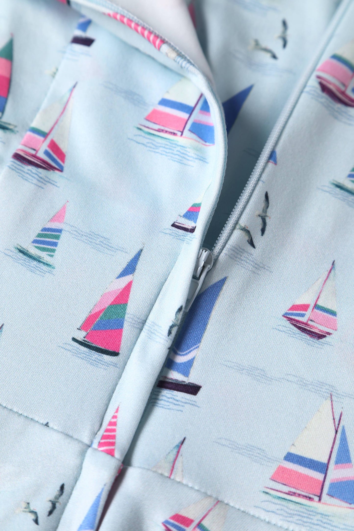 Brenda Blue Sailboats A-line Dress
