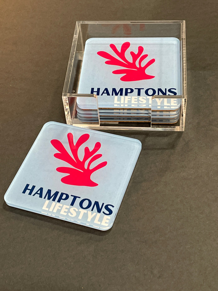 ACRYLIC COASTER HAMPTONS WITH HOLDER