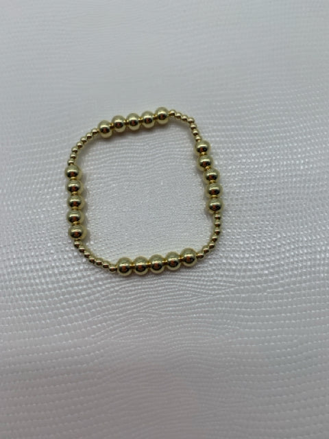 BRACELET 14KT GOLD BALL BR 3MM & 6MM