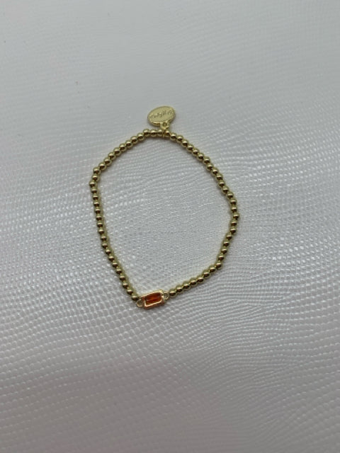 BRACELET 14KT GOLD JANUARY BIRTHSTONE