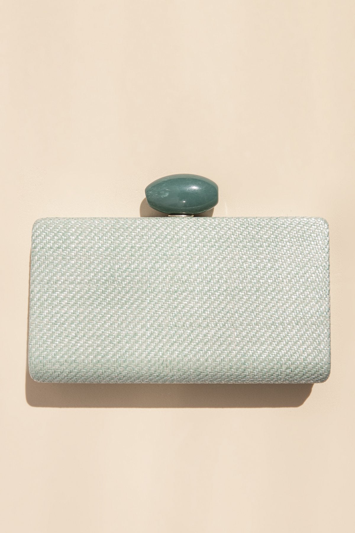 Clutch Hueso Rafia Light Mint · Ipanema ·