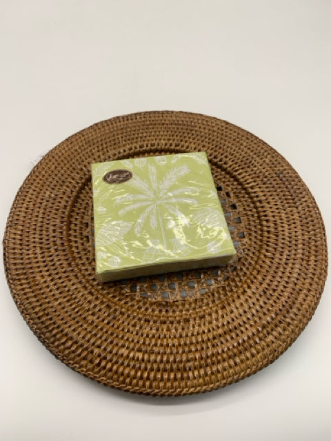 COCKTAIL NAPKIN PALMS AND PARASOLS KEY LIME
