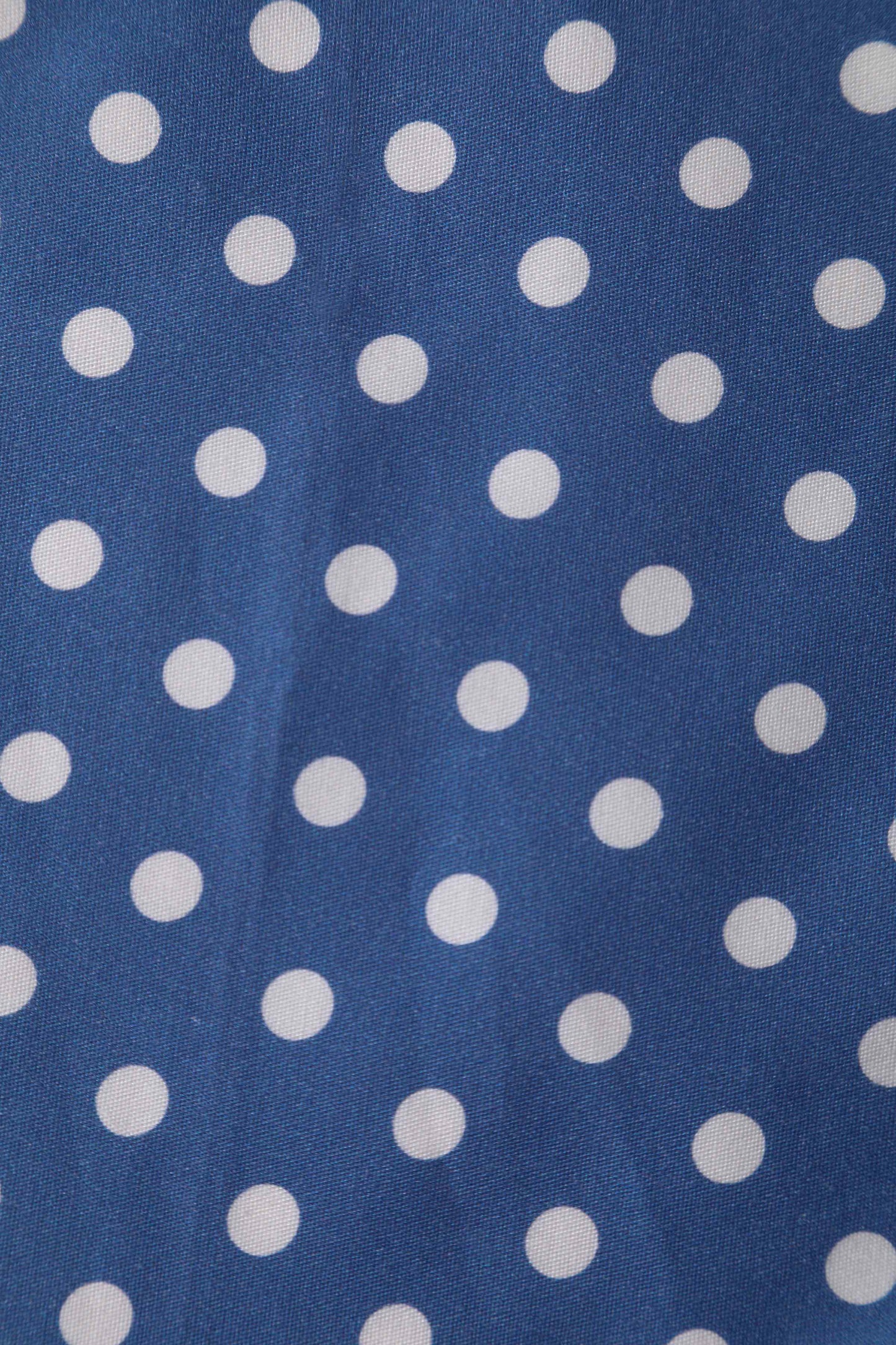 May Crossover Bust Blue and White Polka Dot Dress