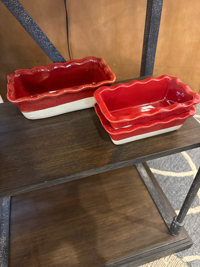 SCALLOPED RIM BAKING DISH S/3 BY EMILE HENRY