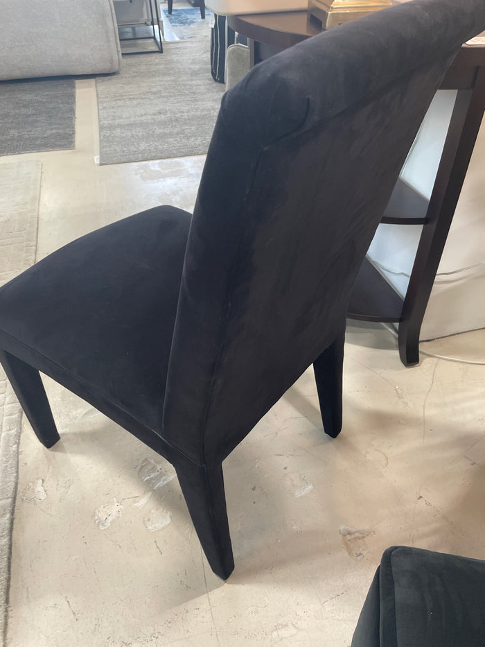 SLIPPER CHAIR BLACK VELVET