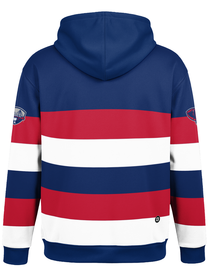 South Carolina Stingrays Red Striped Hockey Hoodie