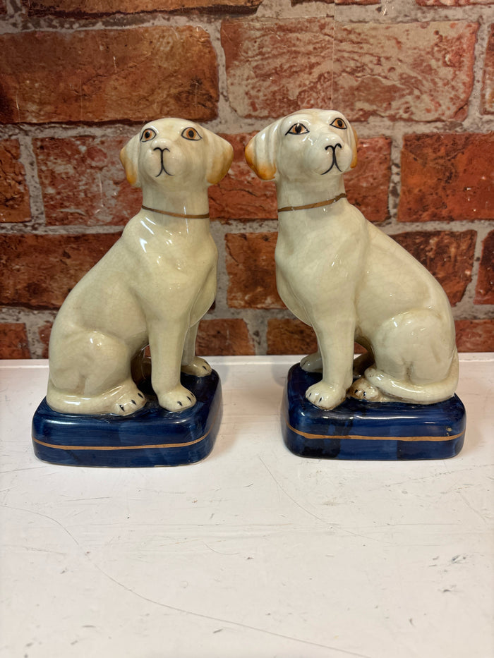 STAFFORDSHIRE STYLE PAIR LABRADOR