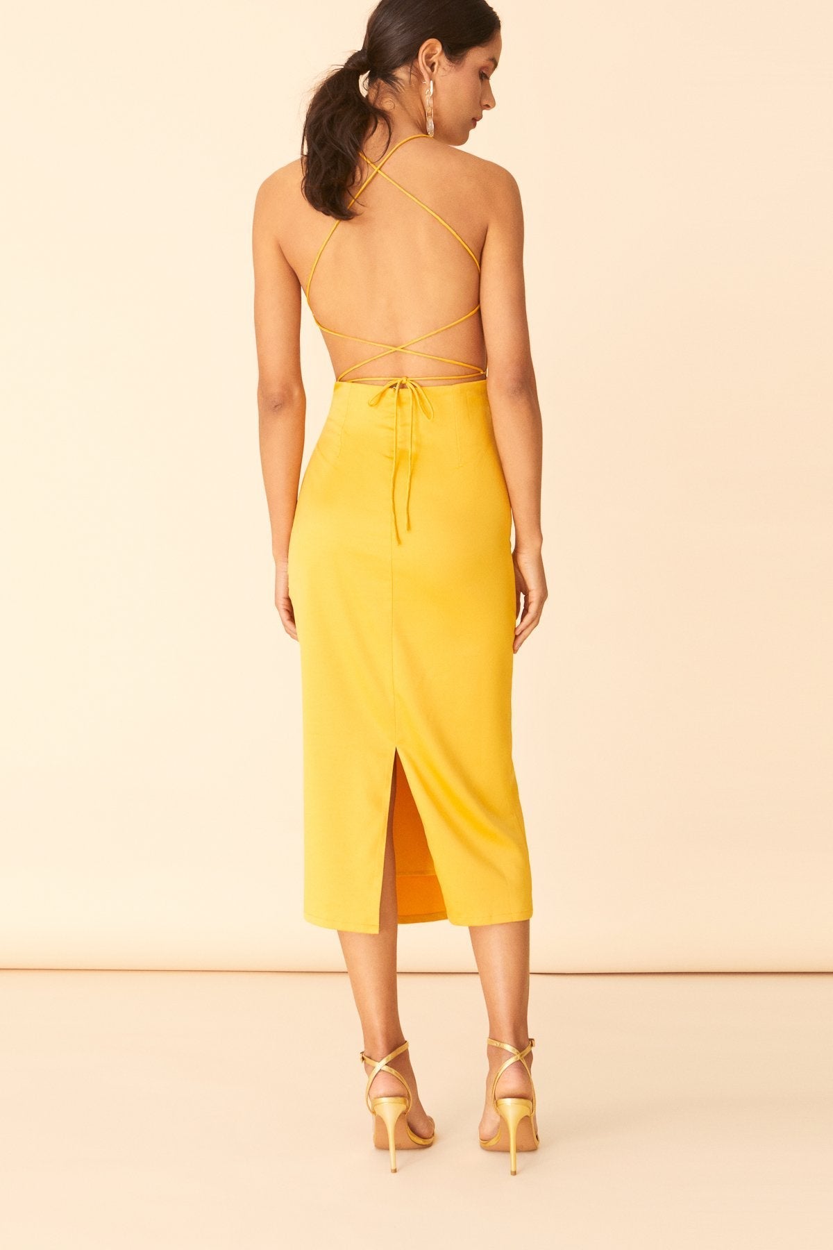 Vestido Isis Amarillo Mango · Ipanema ·
