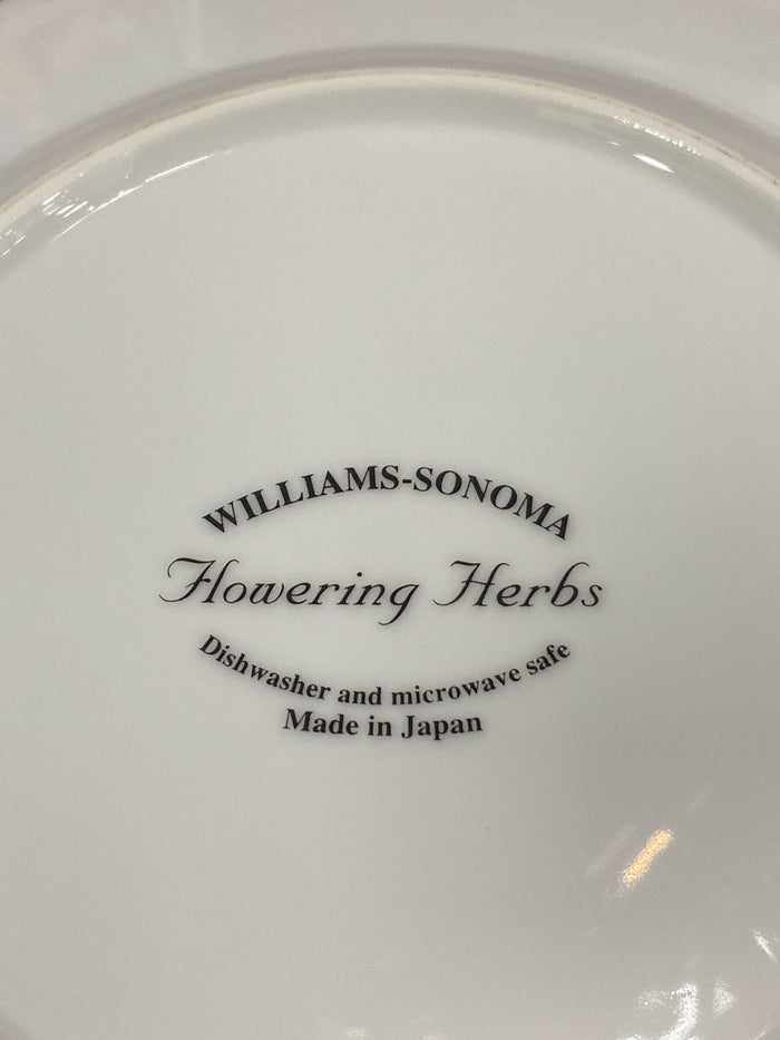 WILLIAM SONOMA SET OF 5 PLATES BUTTERFLY DETAIL