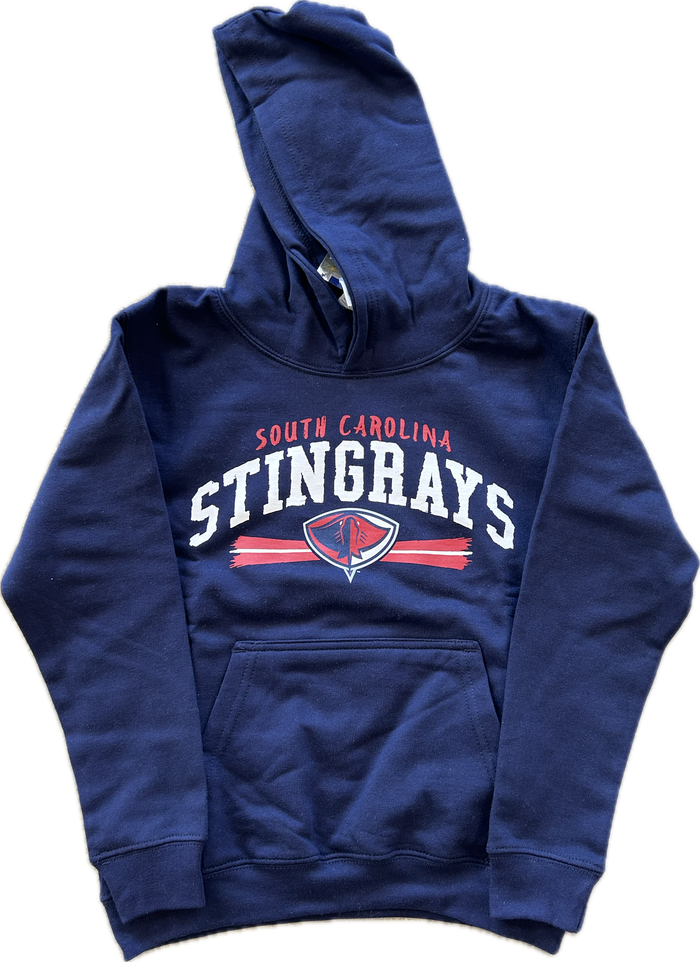 Youth Navy Stingrays Script Hoodie
