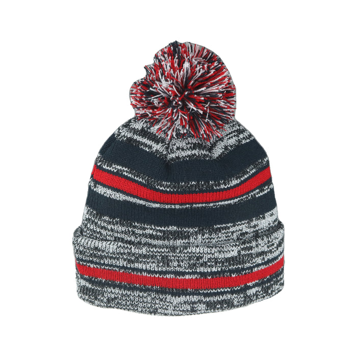 Zephyr Titanium Pom Knit Beanie