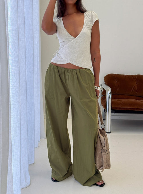 Lunea Concealed Waistband Pants Khaki