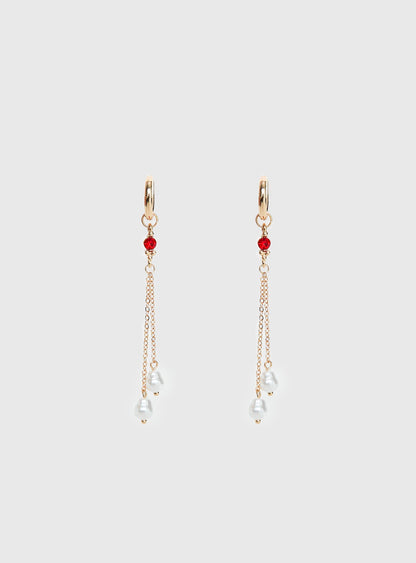 What Is Life Dangly Earrings Gold