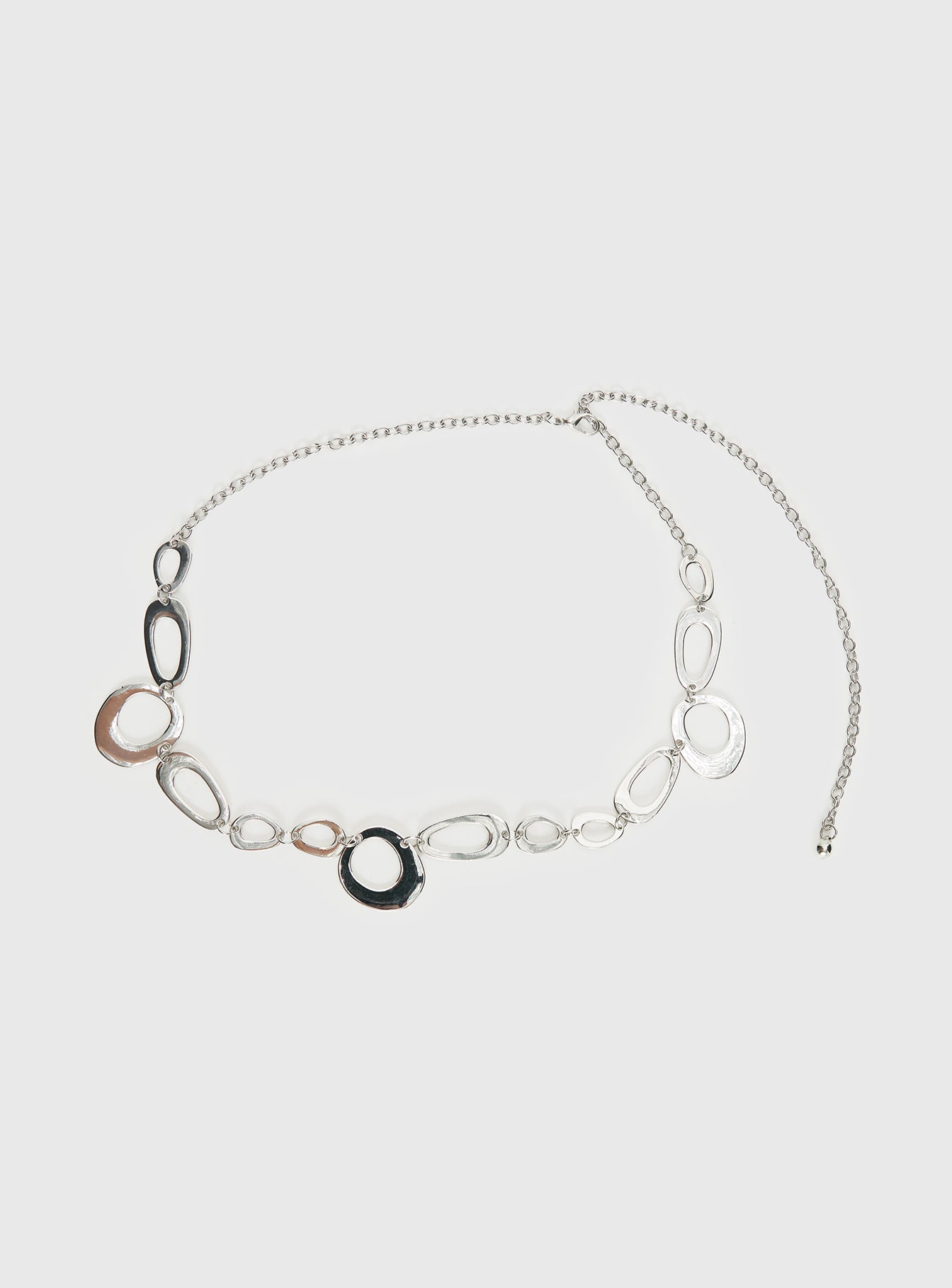Wavelength Chain Belt Silver