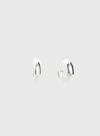 Elevara Hoop Earrings Silver