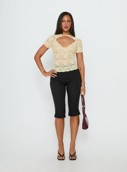 Giallo Lace Top Butter