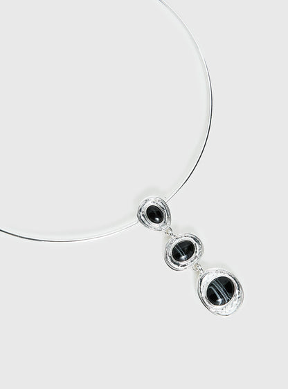 Fever Dream Pendant Necklace Silver / Black