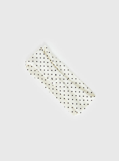 The Juney Headband Cream Polka