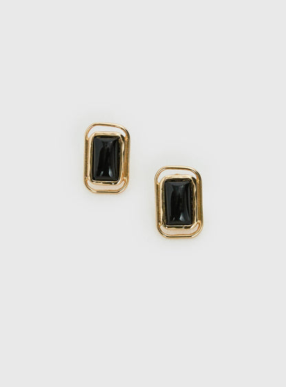Kaelira Rectangle Earrings Gold