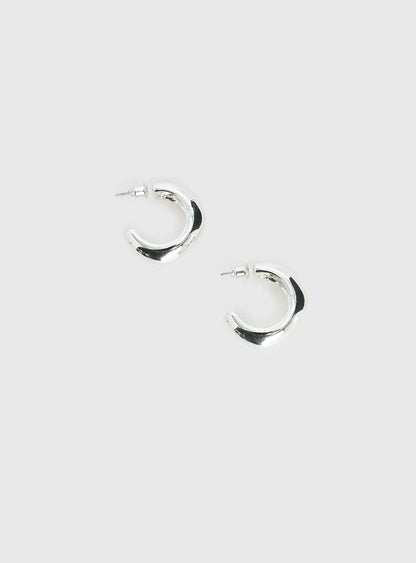 Elevara Hoop Earrings Silver