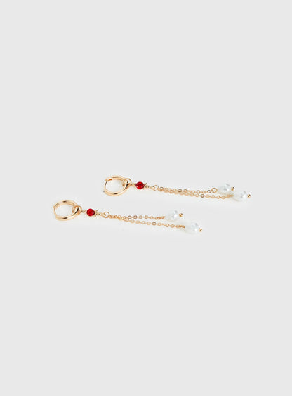 What Is Life Dangly Earrings Gold