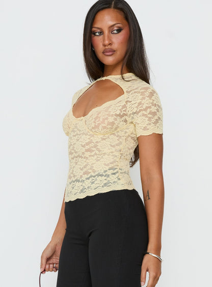 Giallo Lace Top Butter