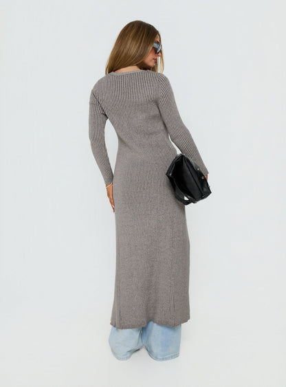Early Nights Longline Cardigan Grey