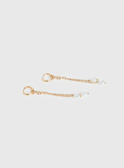 What Is Life Dangly Earrings Gold