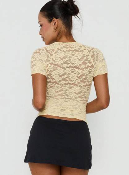 Giallo Lace Top Butter