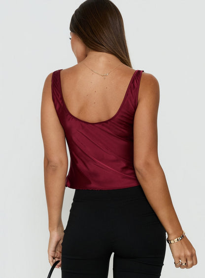 Delilah Top Burgundy