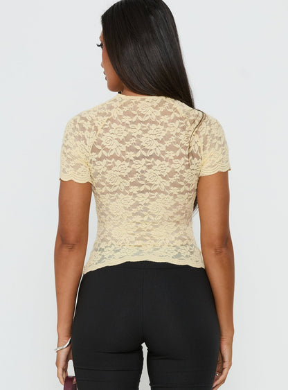 Giallo Lace Top Butter