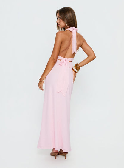 Courteney Halter Maxi Dress Pink