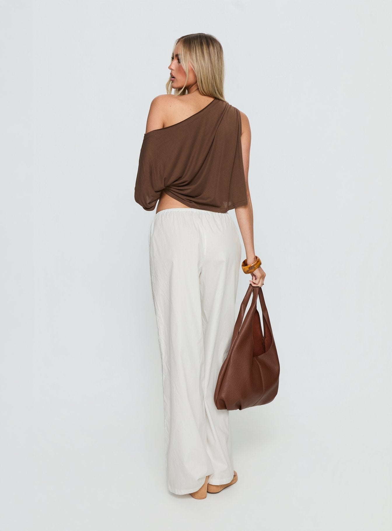 Lucky Spirit Lace Straight Leg Pant White