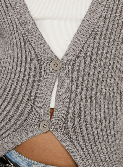 Early Nights Longline Cardigan Grey
