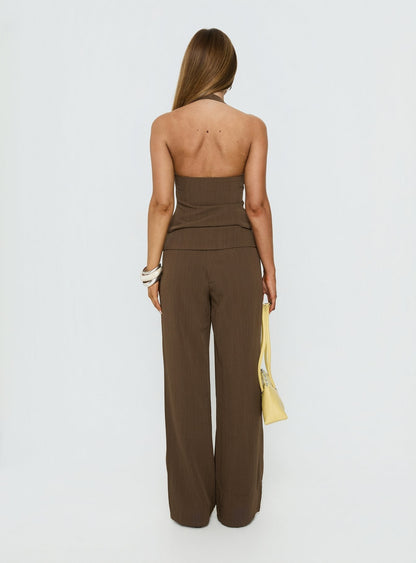 Wild Haze Tie Waist Pants Dark Green
