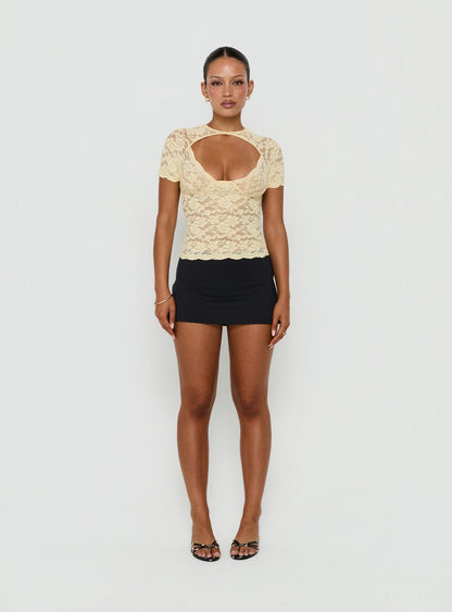 Giallo Lace Top Butter
