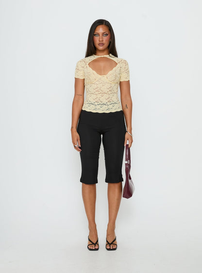 Giallo Lace Top Butter