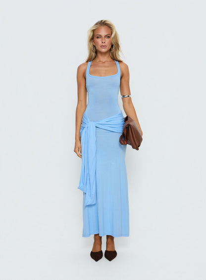 Madisa Racerback Maxi Dress Blue