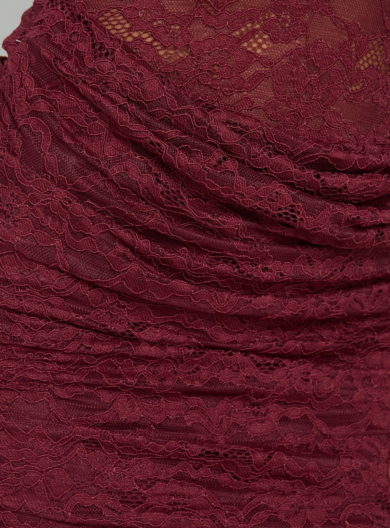 Quinbie Lace Mini Dress Burgundy
