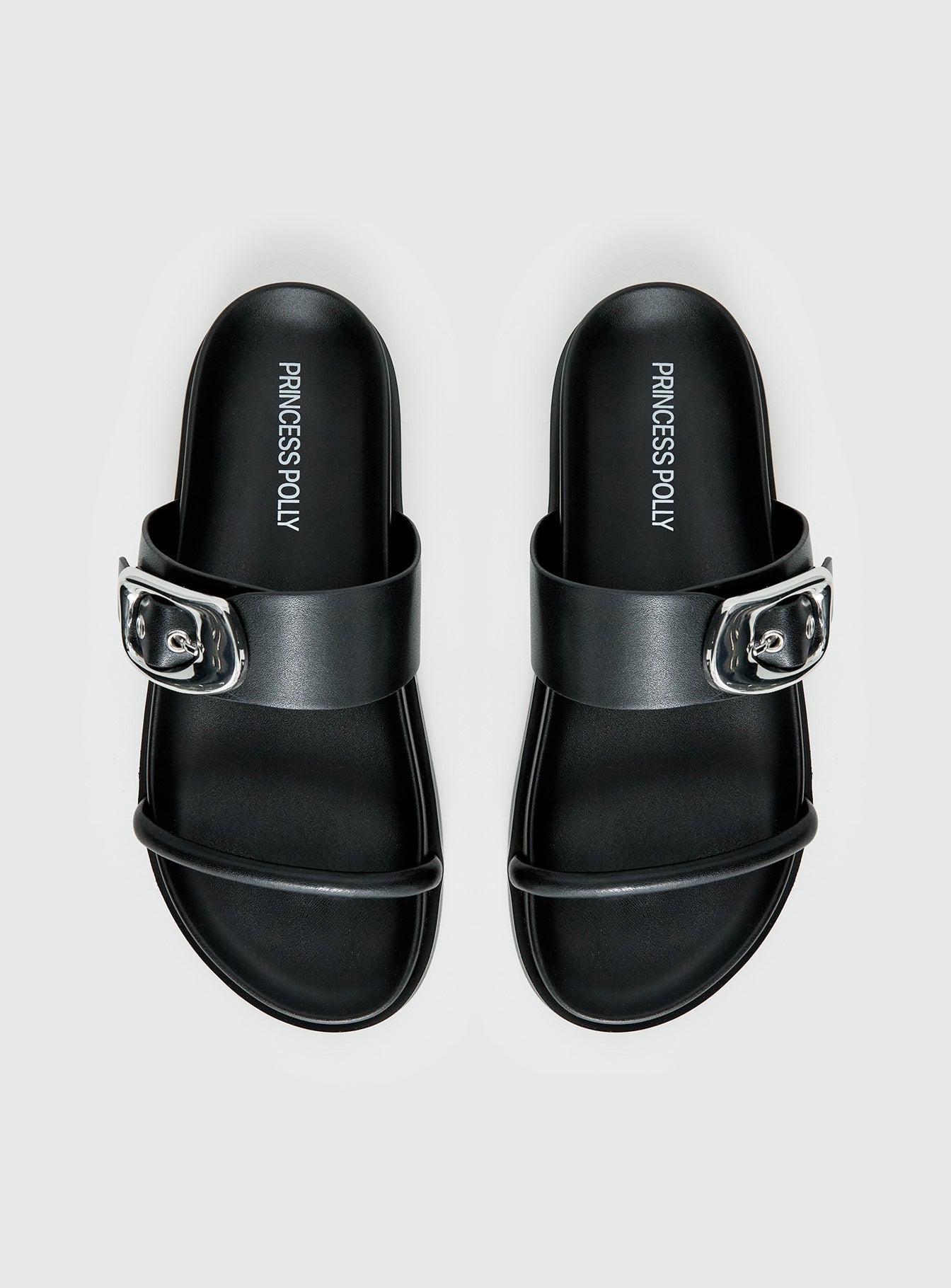 Worth It Buckle Detail Sandals Black