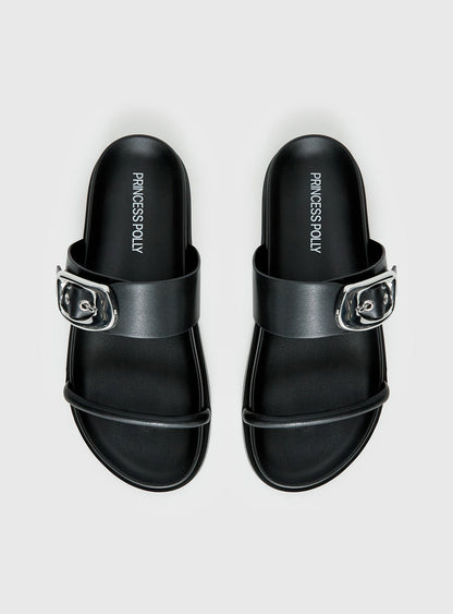 Worth It Buckle Detail Sandals Black