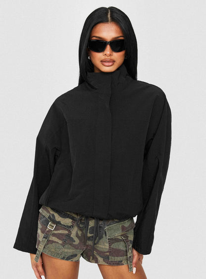 Shoreline Windbreaker Jacket Noir