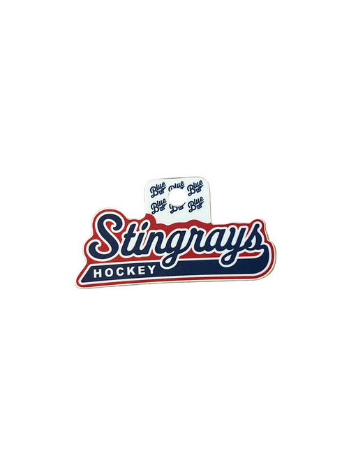 Blue84 Cursive Stingrays Sticker